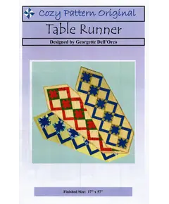 Tablerunner Pattern by Cozy Quilt Designs - Image of Pttern Cover
