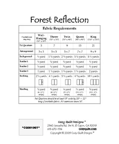 Forest Reflection Pattern by Cozy Quilt Designs