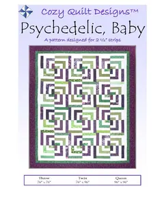 Psychedelic, Baby Pattern by Cozy Quilt Designs - Image of Pattern Cover