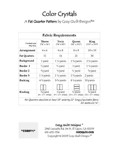 Color Crystals Pattern by Cozy Quilt Designs
