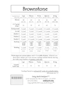 Brownstone Pattern by Cozy Quilt Designs