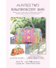 Kaleidoscope Bag Pattern AT657 by Aunties Two - Image of Pattern Cover
