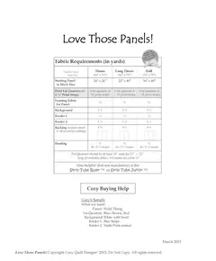 Love Those Panels Pattern by Cozy Quilt Designs - Project Requirements