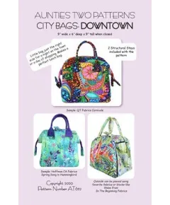 City Bag Downtown Pattern AT652 by Aunties Two