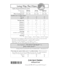Long May She Wave by Cozy Quilt Designs - Requirements