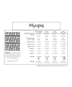 Myopia Pattern by Cozy Quilt Designs - List of material requirements