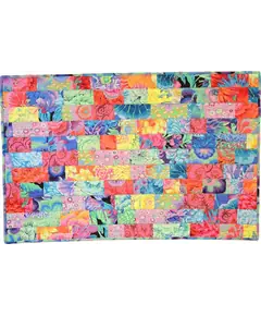 Fuse, Fold & Stitch Bags AT635Pattern by Aunties Two - Different fabric ideas Strip Fabric in Oranges and floral