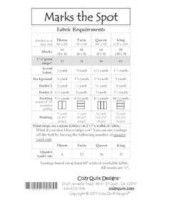 Marks The Spot Pattern by Cozy Quilt Designs