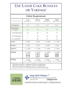 Lady Baltimore Pattern Instructions by Cozy Quilt Designs