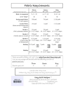 Organized Chaos Pattern by Cozy Quilt Designs - List of Material Requirements