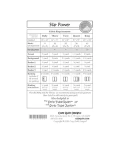 Star Power Pattern by Cozy Quilt Designs - List of required materials
