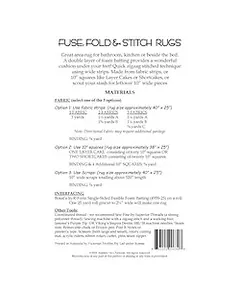 Fuse, Fold & Stitch Rugs Pattern AT634 by Aunties Two- Pattern Requirements
