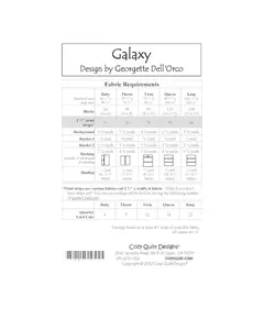 Galaxy Quilt Pattern by Cozy Quilt Designs