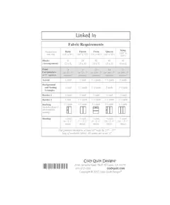 Linked In Pattern by Cozy Quilt Designs - Material Requirements