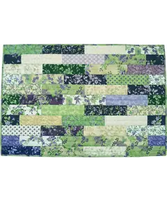 Fuse, Fold & Stitch Bags AT635Pattern by Aunties Two - Different fabric ideas - Strip Fabric in Greens