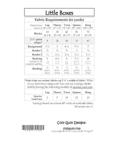 Little Boxes Pattern by Cozy Quilt Designs - Requirements
