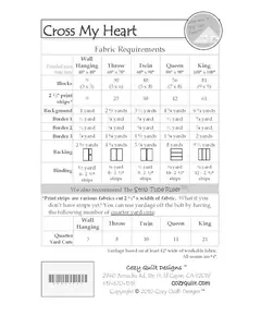 Cross My Heart Pattern by Cozy Quilt Designs
