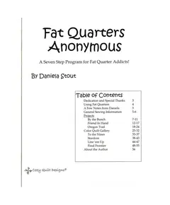 Fat Quarters Anonymous Pattern Book by Cozy Quilt Designs - Table of Contents