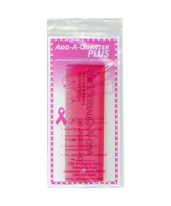 Add A Quarter Ruler 6" Plus Pink
