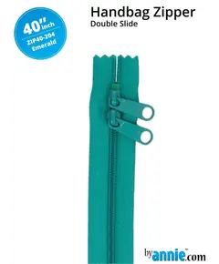 By Annie 40 Inch Handbag Zipper Emerald Green - See Video