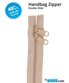 By Annie 40 Inch Handbag Zipper Natural - See Video