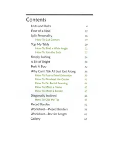 Panel Play Pattern Book by Cozy Quilt Designs - Table of Contents