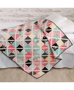 Time Saving Charm Quilts Pattern Book by Various Designers - Criss Cross Throw Quilt