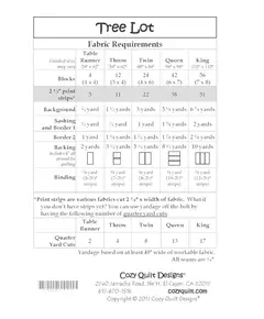 Tree Lot Pattern by Cozy Quilt Designs