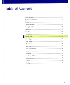 Save the Selvages Pattern Book by Cozy Quilt Designs - Table of Contents