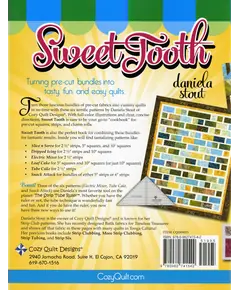 Sweet Tooth Quilt Book by Cozy Quilt Designs - Back Cover