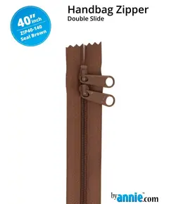 By Annie 40 Inch Handbag Zipper Seal Brown - See Video