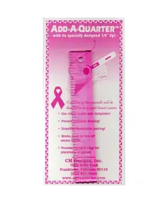 Add A Quarter Ruler 6" Pink