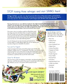 Save the Selvages Pattern Book by Cozy Quilt Designs - Back Cover