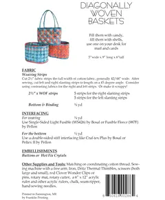Diagonally Woven Baskets Bag Pattern AT286 by Aunties Two - Pattern Requirements