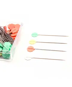​Flower Head Pins x 100 #2506 by Clover - SEE VIDEO - 4 Pins shown individually  next to box