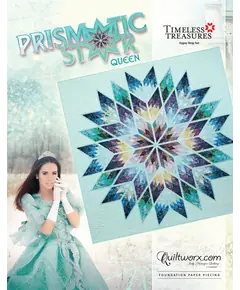 Prismatic Star Queen Extra Foundation Papers by Judy Niemeyer - Image of Quilt
