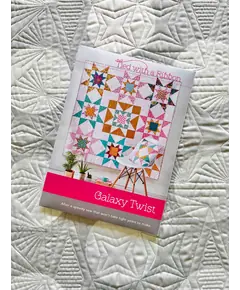 Galaxy Twist Quilt Pattern by Tied With A Ribbon - Image of actual Quilt Pattern cover