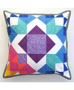 Aurora Quilt Pattern by Tied With A Ribbon - Image of completed pillow