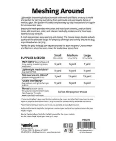 ​By Annie Meshing Around Bag Pattern - Supplies Required