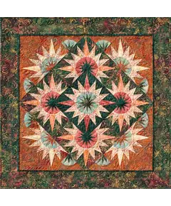 Arizona Cactus Quilt Pattern by Judy Niemeyer - Image of Christmas Colourway