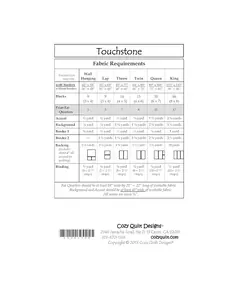 Touchstone Pattern by Cozy Quilt Designs - List of required materials