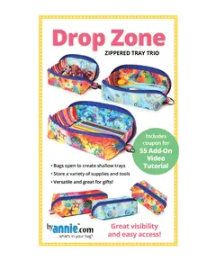 By Annie Drop Zone Zippered Tray Trio Pattern - Pattern Cover