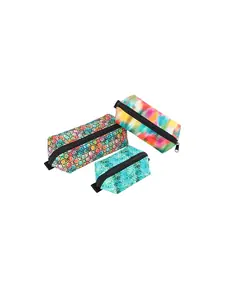 By Annie Drop Zone Zippered Tray Trio Pattern - completed trays showing different sizes all closed