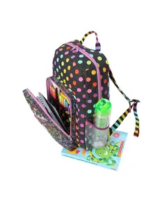 By Annie Leader of the Pack Bag Pattern  - Image of completed back pack with Front section open