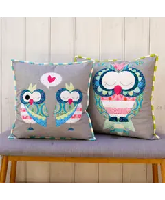 Night Owls Applique Cushion Pattern by Claire Turpin - Both Cushions
