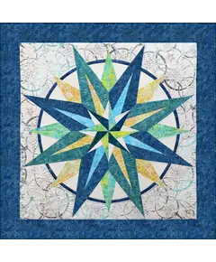 Pocket Compass Quilt Pattern by Judy Niemeyer - Image of completed quilt