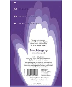 Machingers Quilting Gloves measurements