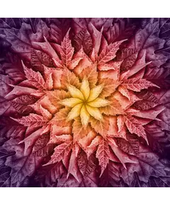 Mulberry Dream Big Leaf Hoffman Quilt Panel 43 x 43 Inches Digital Print - HR4617-428