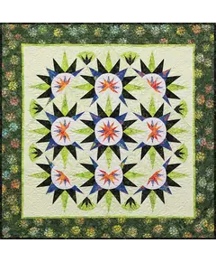 Arizona Cactus Quilt Pattern by Judy Niemeyer i Image of Quilt in the Original Colourway