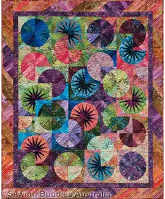 Bali Fever Quilt Pattern by Judy Niemeyer Quiltworx - Image of quilt in different colourway